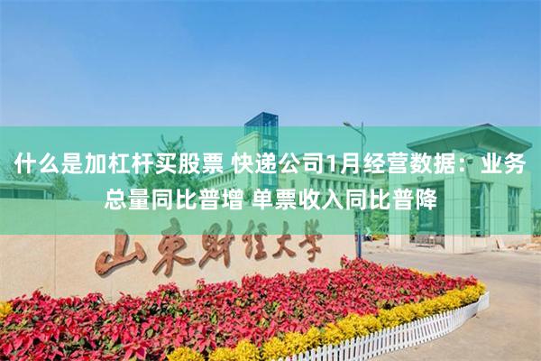 什么是加杠杆买股票 快递公司1月经营数据：业务总量同比普增 单票收入同比普降