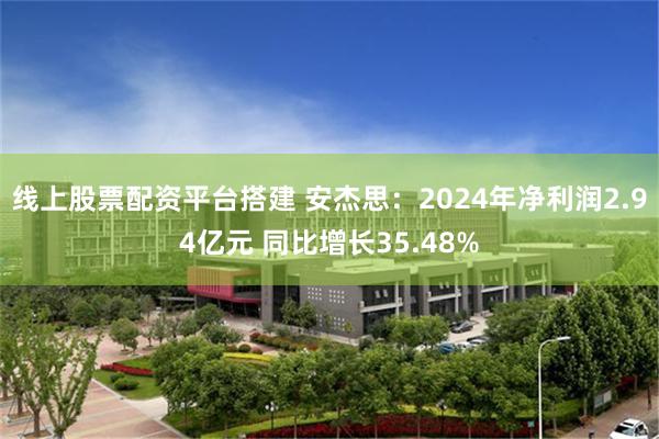 线上股票配资平台搭建 安杰思：2024年净利润2.94亿元 同比增长35.48%