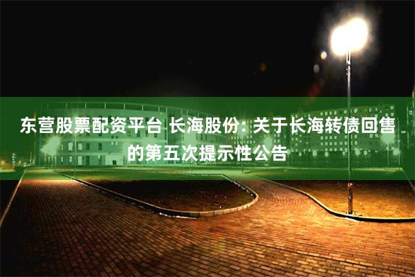 东营股票配资平台 长海股份: 关于长海转债回售的第五次提示性公告