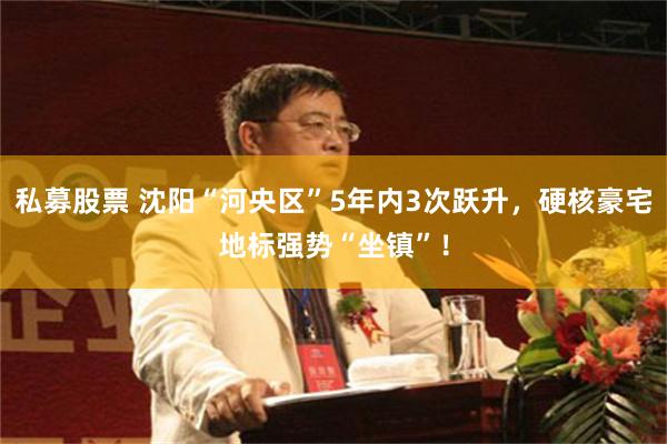 私募股票 沈阳“河央区”5年内3次跃升，硬核豪宅地标强势“坐镇”！