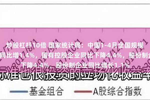 炒股杠杆10倍 国家统计局：中国1-4月全国规模以上工业企业利润同比增1.4%，国有控股企业同比下降4.4%，股份制企业同比增长1.1%