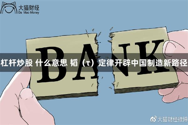 杠杆炒股 什么意思 韬（τ）定律开辟中国制造新路径