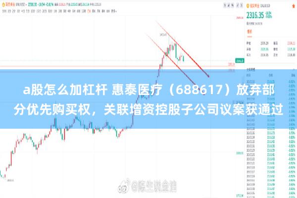a股怎么加杠杆 惠泰医疗（688617）放弃部分优先购买权，关联增资控股子公司议案获通过