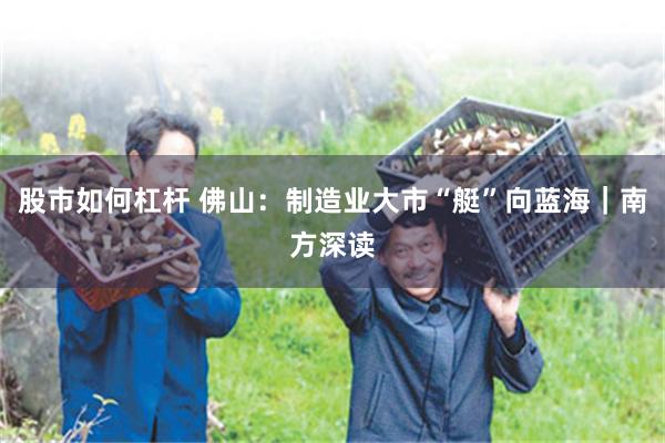 股市如何杠杆 佛山：制造业大市“艇”向蓝海｜南方深读