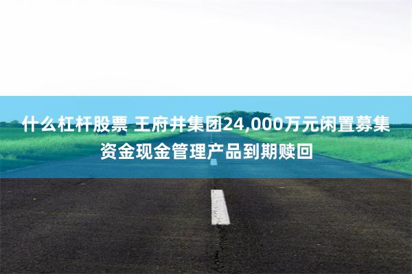 什么杠杆股票 王府井集团24,000万元闲置募集资金现金管理产品到期赎回