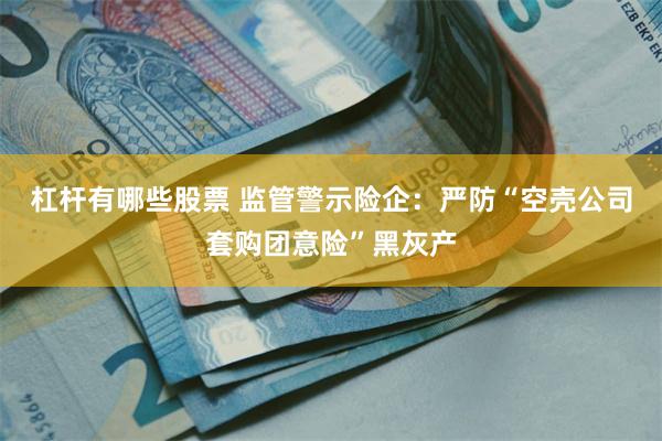杠杆有哪些股票 监管警示险企：严防“空壳公司套购团意险”黑灰产