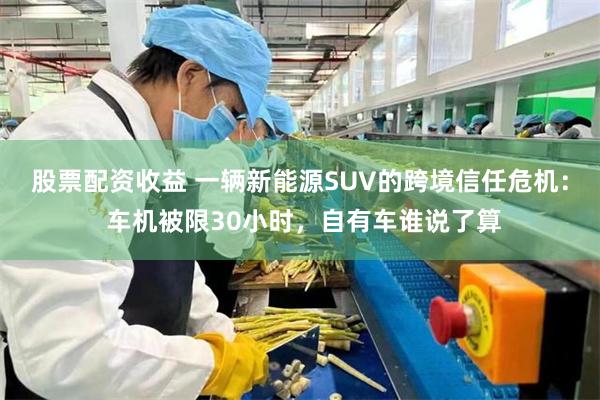 股票配资收益 一辆新能源SUV的跨境信任危机： 车机被限30小时，自有车谁说了算