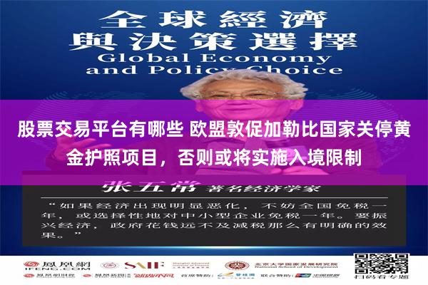 股票交易平台有哪些 欧盟敦促加勒比国家关停黄金护照项目，否则或将实施入境限制