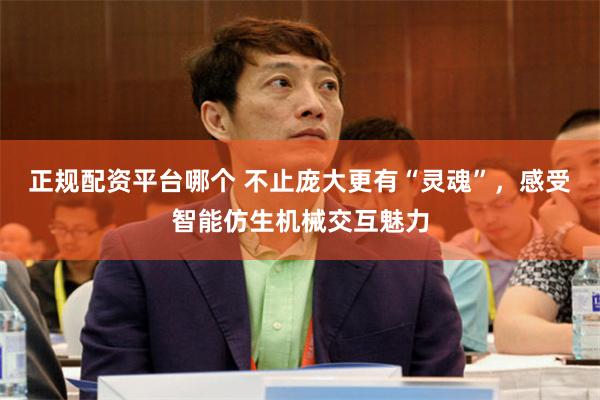 正规配资平台哪个 不止庞大更有“灵魂”，感受智能仿生机械交互魅力