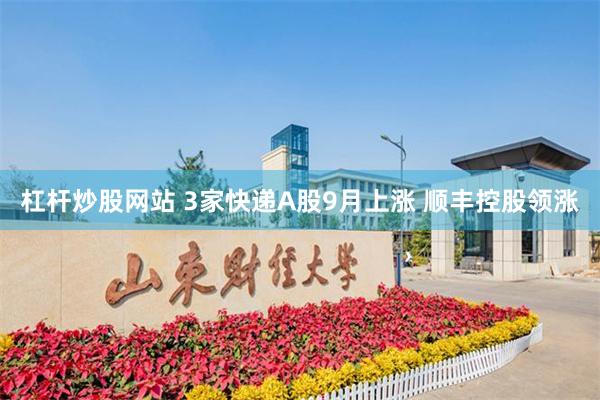杠杆炒股网站 3家快递A股9月上涨 顺丰控股领涨