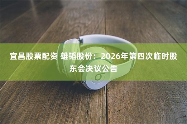 宜昌股票配资 雄韬股份：2026年第四次临时股东会决议公告
