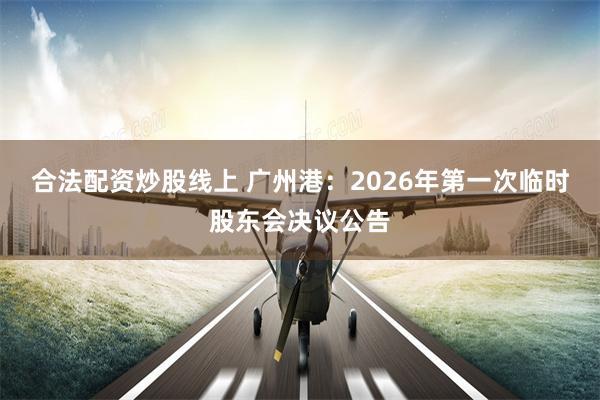 合法配资炒股线上 广州港：2026年第一次临时股东会决议公告